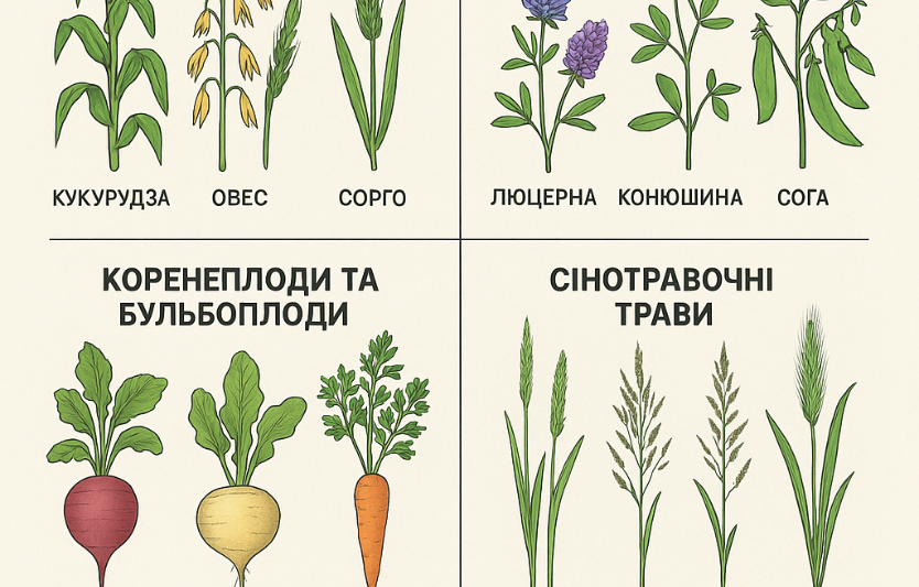 Кормові рослини класифікація, види та значення в тваринництві